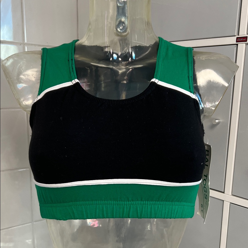 Cheer & Dance Team Shell Crop Top S NWT Kelly/Black